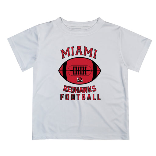 Miami Ohio RedHawks Vive La Fete Football V2 White Short Sleeve Tee Shirt
