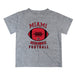 Miami Ohio RedHawks Vive La Fete Football V2 Gray Short Sleeve Tee Shirt