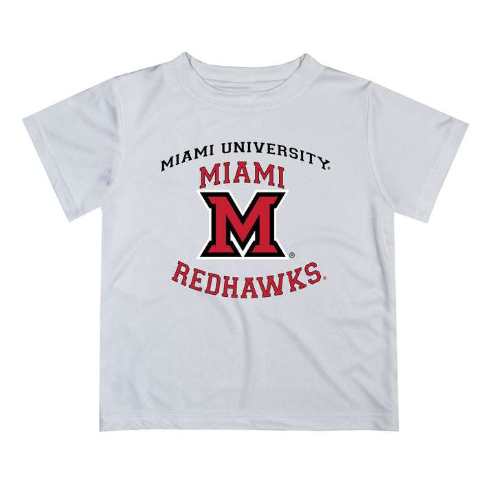 Miami Ohio RedHawks Vive La Fete Boys Game Day V1 White Short Sleeve Tee Shirt