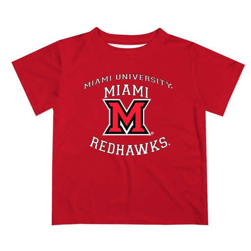 Miami Ohio RedHawks Vive La Fete Boys Game Day V1 Red Short Sleeve Tee Shirt