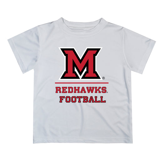 Miami Ohio RedHawks Vive La Fete Football V1 White Short Sleeve Tee Shirt
