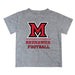 Miami Ohio RedHawks Vive La Fete Football V1 Gray Short Sleeve Tee Shirt