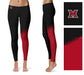 Miami Ohio RedHawks Vive La Fete Game Day Collegiate Leg Color Block Women Black Red Yoga Leggings - Vive La Fête - Online Apparel Store