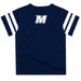 Monmouth University Hawks Vive La Fete Boys Game Day Navy Short Sleeve Tee with Stripes on Sleeves - Vive La Fête - Online Apparel Store