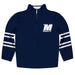 Monmouth Hawks Vive La Fete Game Day Navy Quarter Zip Pullover Stripes on Sleeves - Vive La Fête - Online Apparel Store
