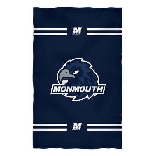 Monmouth University Hawks Vive La Fete Game Day Absorvent Premium Navy Beach Bath Towel 51 x 32" Logo and Stripes" - Vive La Fête - Online Apparel Store