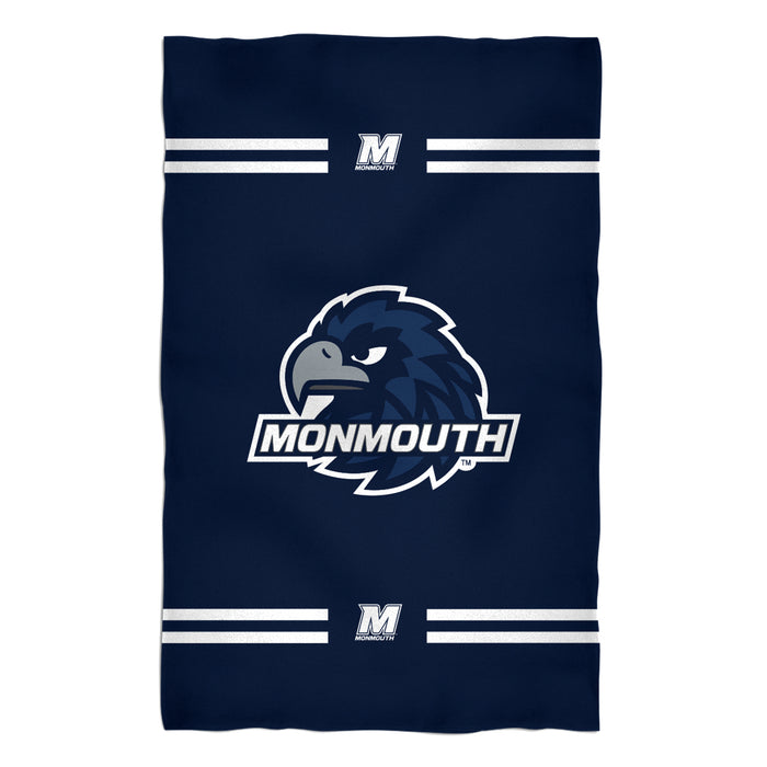 Monmouth University Hawks Vive La Fete Game Day Absorvent Premium Navy Beach Bath Towel 51 x 32" Logo and Stripes" - Vive La Fête - Online Apparel Store