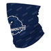 Monmouth Hawks Neck Gaiter Navy All Over Logo - Vive La Fête - Online Apparel Store
