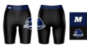 Monmouth Hawks Vive La Fete Game Day Logo on Thigh and Waistband Black and Navy Women Bike Short 9 Inseam" - Vive La Fête - Online Apparel Store