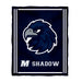 Monmouth Hawks Vive La Fete Kids Game Day Navy Plush Soft Minky Blanket 36 x 48 Mascot