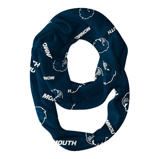 Monmouth Hawks Vive La Fete Repeat Logo Game Day Collegiate Women Light Weight Ultra Soft Infinity Scarf