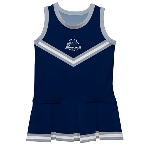 Monmouth Hawks Vive La Fete Game Day Blue Sleeveless Cheerleader Dress