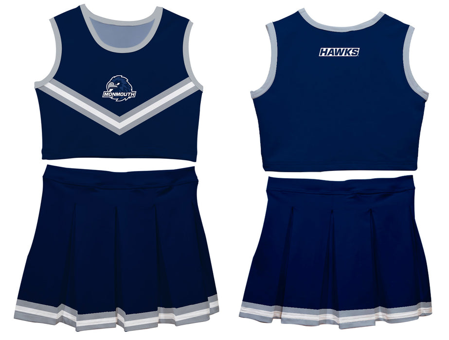 Monmouth Hawks Vive La Fete Game Day Blue Sleeveless Cheerleader Set - Vive La Fête - Online Apparel Store