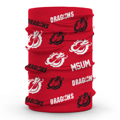 Minnesota State Dragons Neck Gaiter Red All Over Logo - Vive La Fête - Online Apparel Store