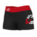 Minnesota State Dragons Vive La Fete Logo on Thigh & Waistband Black & Red Women Yoga Booty Workout Shorts 3.75 Inseam"