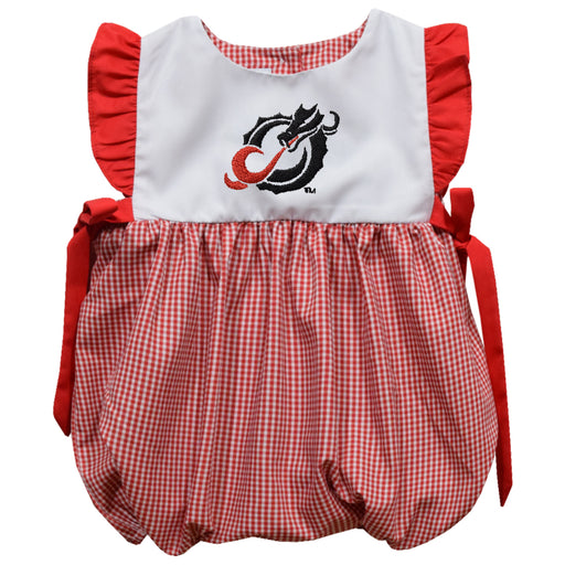 Minnesota State Dragons Embroidered Red Cardinal Gingham Girls Bubble