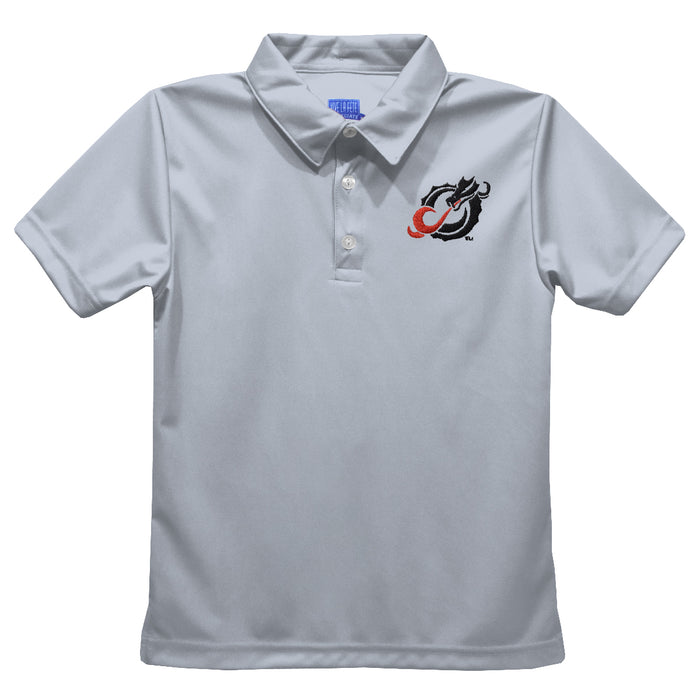 Minnesota State Dragons Embroidered Gray Short Sleeve Polo Box Shirt