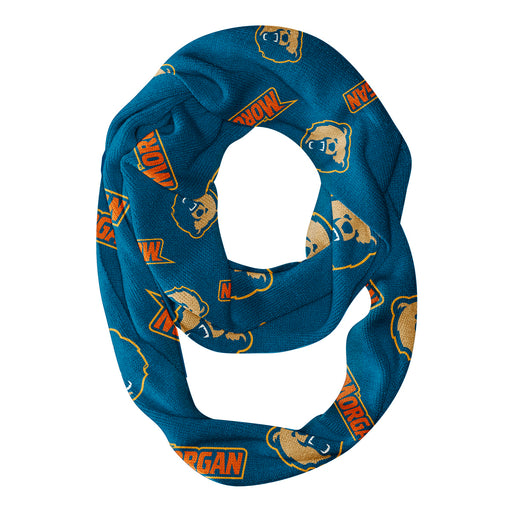 Morgan State Bears Vive La Fete Repeat Logo Game Day Collegiate Women Light Weight Ultra Soft Infinity Scarf