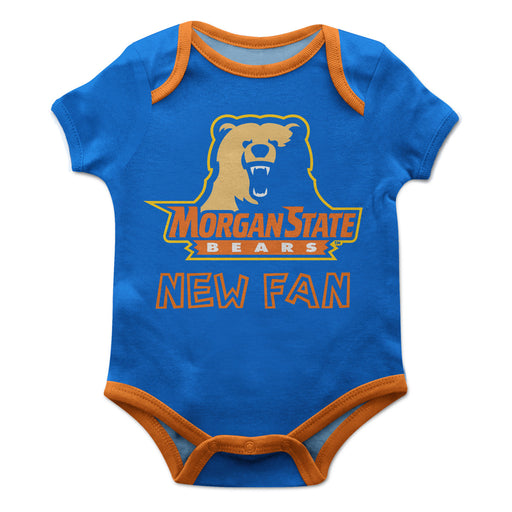 Morgan State Bears Vive La Fete Infant Blue Short Sleeve Onesie New Fan Logo and Mascot Bodysuit