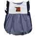Morgan State Bears Embroidered Navy Gingham Short Sleeve Girls Bubble