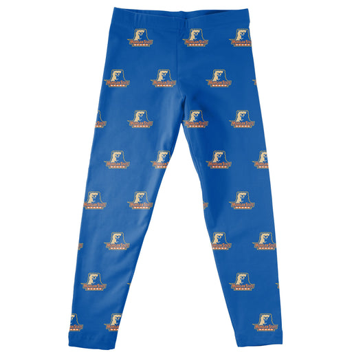 Morgan State Bears Vive La Fete Girls Game Day All Over Logo Elastic Waist Classic Play Blue Leggings Tights