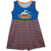 Morgan State Bears Vive La Fete Girls Game Day Sleeveless Tank Dress Solid Blue Logo Stripes on Skirt