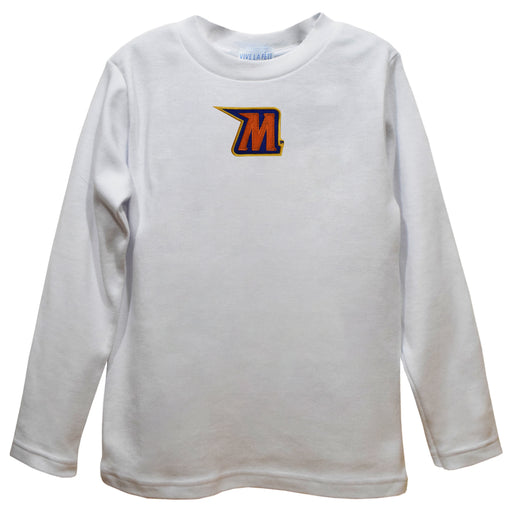 Morgan State Bears Embroidered White Long Sleeve Boys Tee Shirt