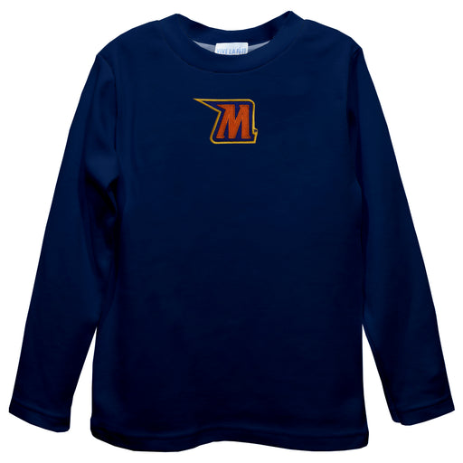 Morgan State Bears Embroidered Navy Long Sleeve Boys Tee Shirt