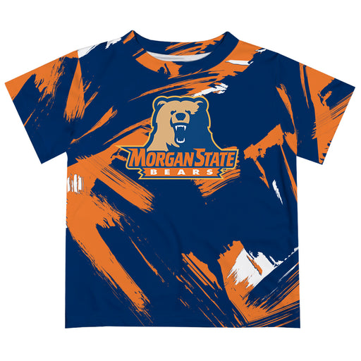 Morgan State Bears Vive La Fete Boys Game Day Blue Short Sleeve Tee Paint Brush