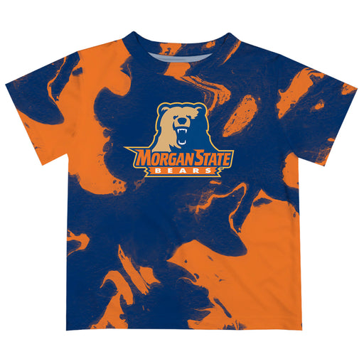 Morgan State Bears Vive La Fete Marble Boys Game Day Blue Short Sleeve Tee