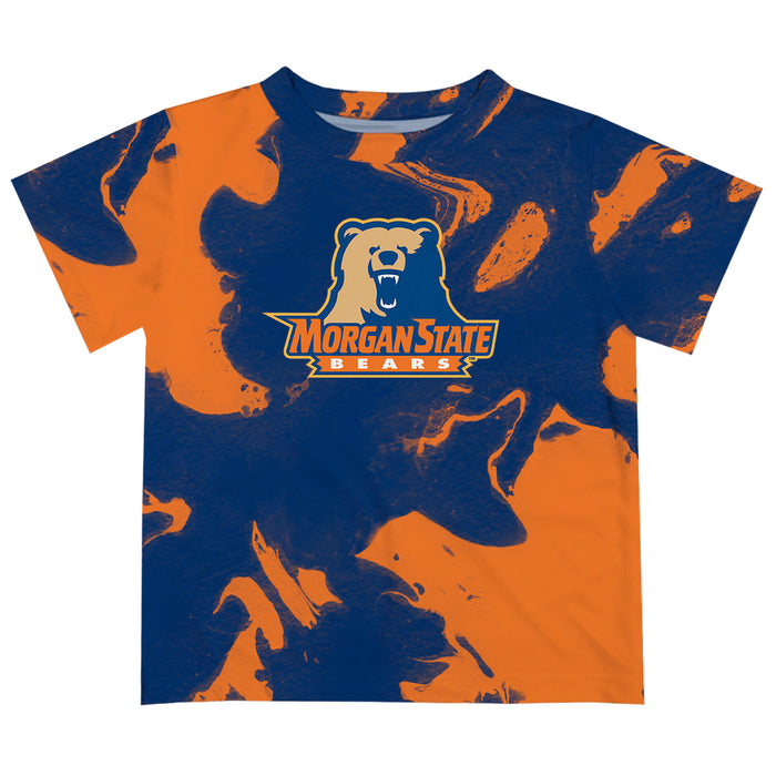 Morgan State Bears Vive La Fete Marble Boys Game Day Blue Short Sleeve Tee