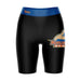 Morgan State Bears Vive La Fete Game Day Logo on Thigh and Waistband Black and Blue Women Bike Short 9 Inseam