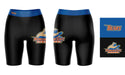 Morgan State Bears Vive La Fete Game Day Logo on Thigh and Waistband Black and Blue Women Bike Short 9 Inseam - Vive La Fête - Online Apparel Store