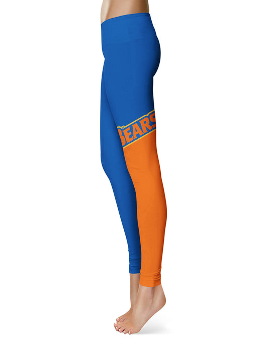 Morgan State Bears Vive La Fete Game Day Collegiate Leg Color Block Women  Blue Orange Yoga Leggings