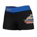 Morgan State Bears Vive La Fete Logo on Thigh & Waistband Black & Blue Women Yoga Booty Workout Shorts 3.75 Inseam