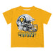 Morehead State Eagles Original Dripping Football Gold T-Shirt by Vive La Fete