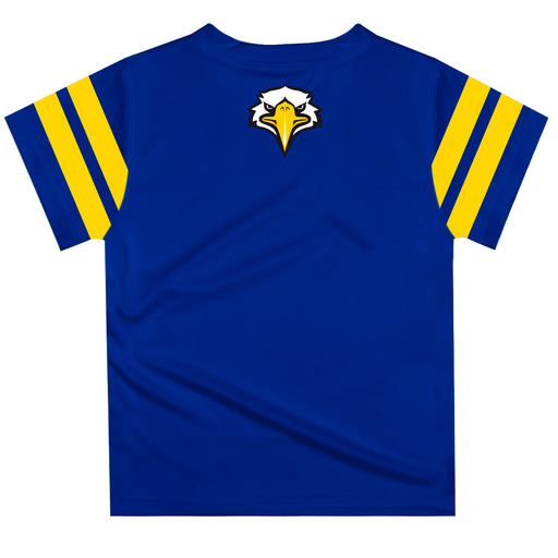 Morehead State Eagles Vive La Fete Boys Game Day Blue Short Sleeve Tee with Stripes on Sleeves - Vive La Fête - Online Apparel Store