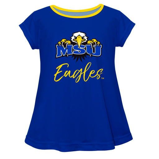 Morehead State Eagles Vive La Fete Girls Game Day Short Sleeve Blue Top with School Mascot and Name - Vive La Fête - Online Apparel Store