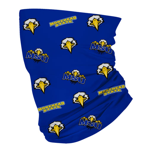 Morehead State Eagles Neck Gaiter Royal All Over Logo MSU - Vive La Fête - Online Apparel Store