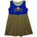 Morehead State Eagles Vive La Fete Girls Game Day Sleeveless Tank Dress Solid Blue Logo Stripes on Skirt - Vive La Fête - Online Apparel Store