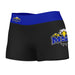 Morehead State Eagles Vive La Fete Logo on Thigh and Waistband Black & Blue Women Yoga Booty Workout Shorts 3.75 Inseam"