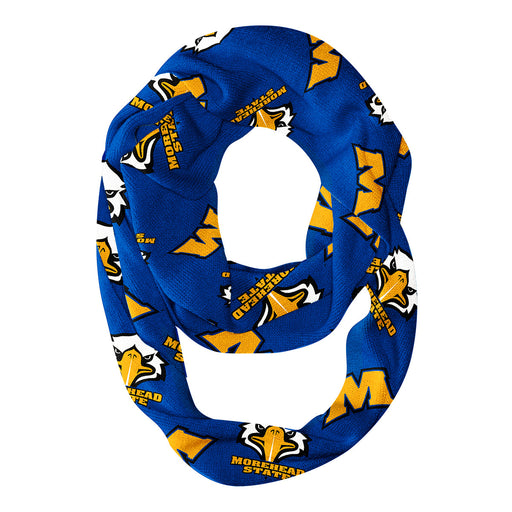 Morehead State Eagles Vive La Fete Repeat Logo Game Day Collegiate Women Light Weight Ultra Soft Infinity Scarf