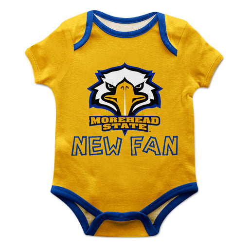 Morehead State Eagles Vive La Fete Infant Game Day Gold Short Sleeve Onesie New Fan Logo and Mascot Bodysuit