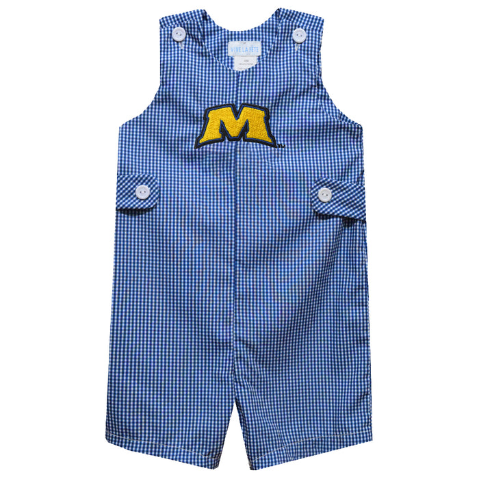 Morehead State Eagles Embroidered Royal Gingham Boys Jon Jon