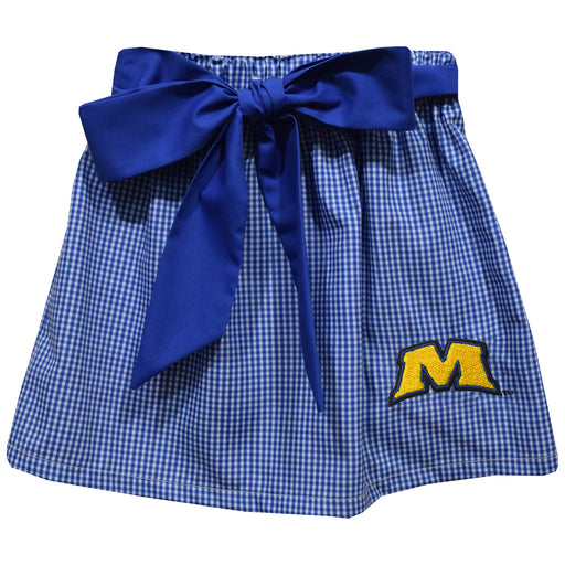 Morehead State Eagles Embroidered Royal Gingham Skirt With Sash