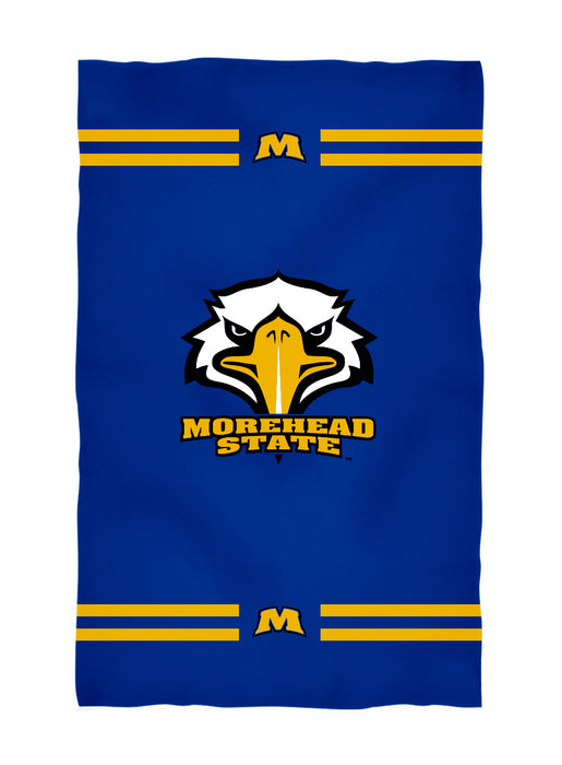 Morehead State Eagles Vive La Fete Game Day Absorbent Premium Blue Beach Bath Towel 31 x 51 Logo and Stripes