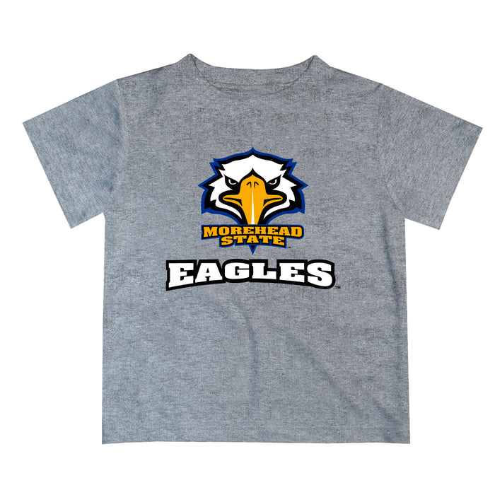 Morehead State Eagles Vive La Fete Script V1 Gray Short Sleeve Tee Shirt