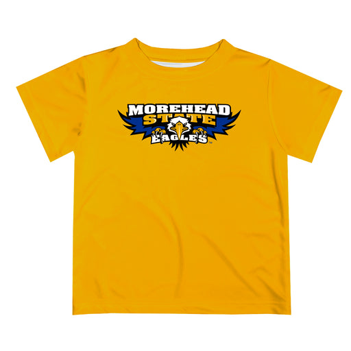 Morehead State Eagles Vive La Fete Boys Game Day V3 Yellow Short Sleeve Tee Shirt