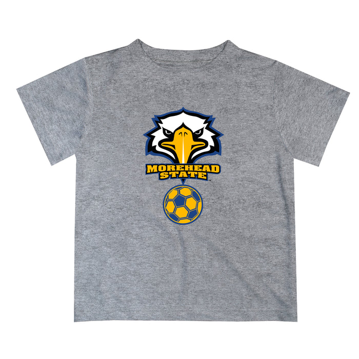 Morehead State Eagles Vive La Fete Soccer V1 Gray Short Sleeve Tee Shirt