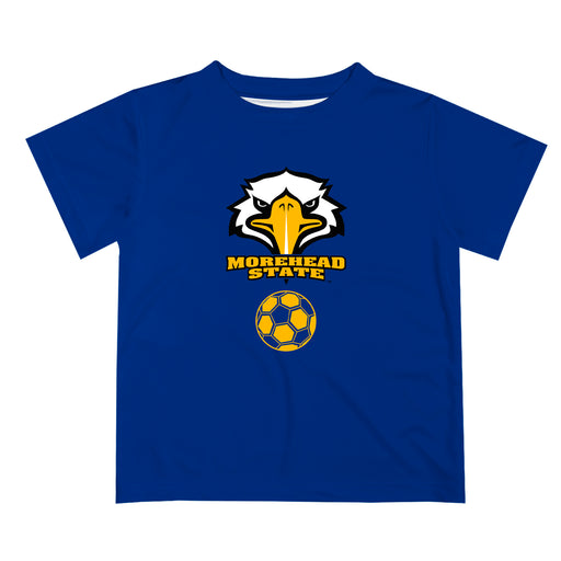 Morehead State Eagles Vive La Fete Soccer V1 Blue Short Sleeve Tee Shirt